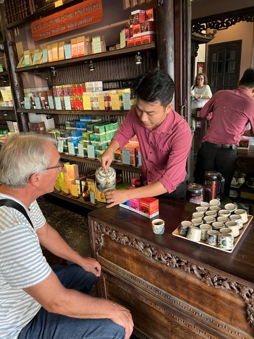 Trying Herbal Tea at FITO Museum in HCMC